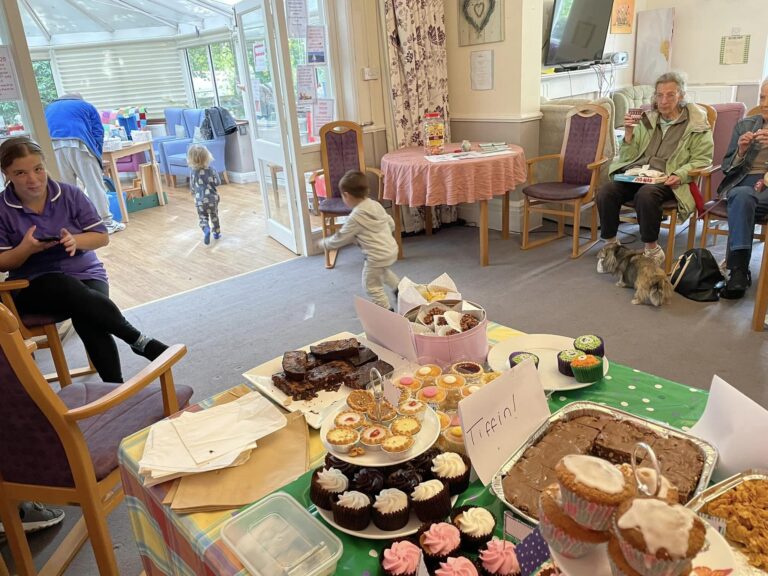 macmillan afternoon tea at residential care home in sussex