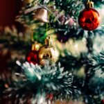 Christmas tree with various decorations