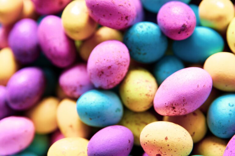 colourful chocolate easter eggs