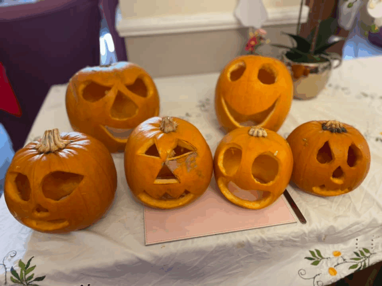 Pumpkin Carving - Halloween Craft Ideas For elderly residents