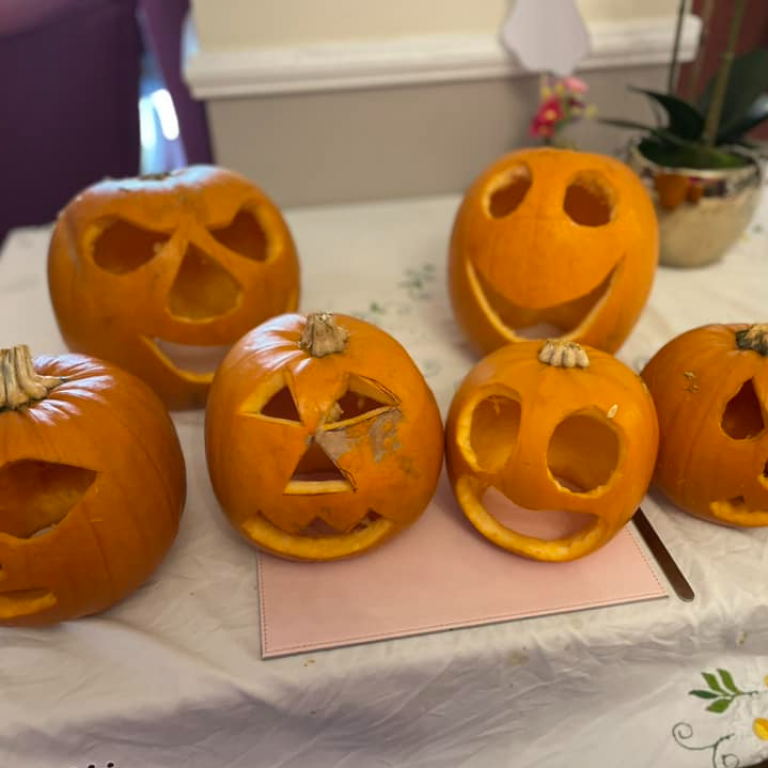 Pumpkin Carving - Halloween Craft Ideas For elderly residents