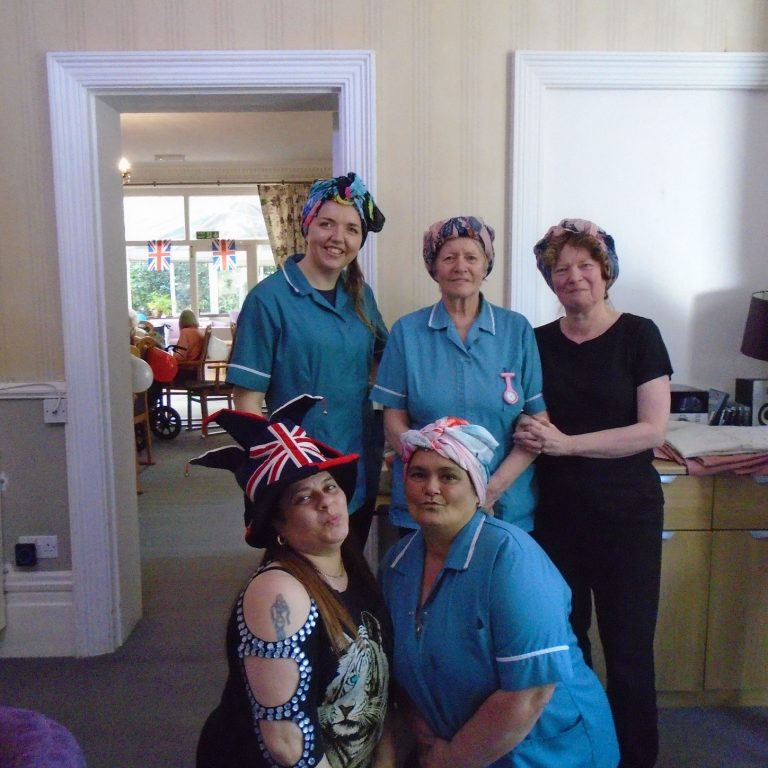 care home carers smiling