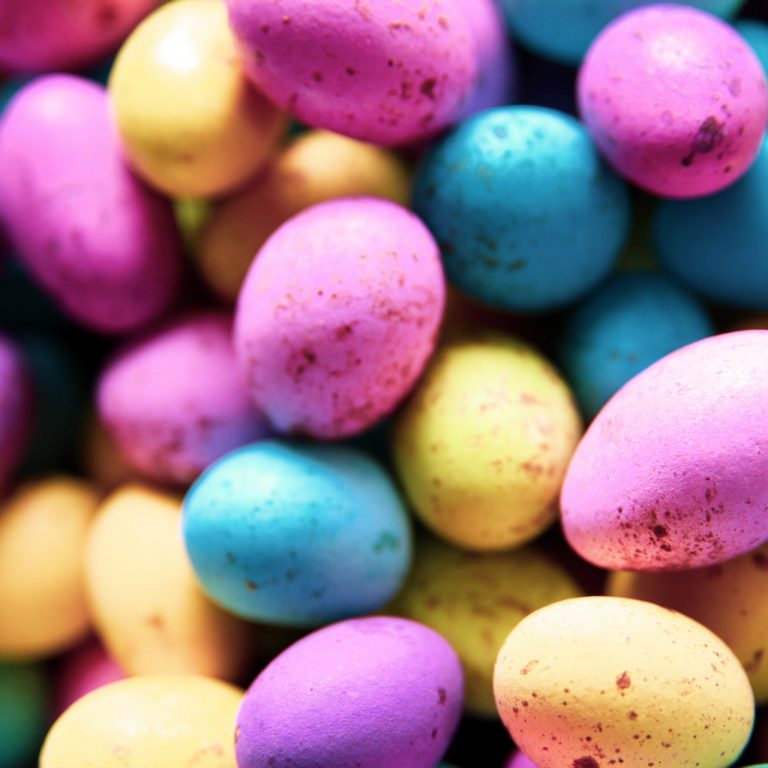 colourful chocolate easter eggs