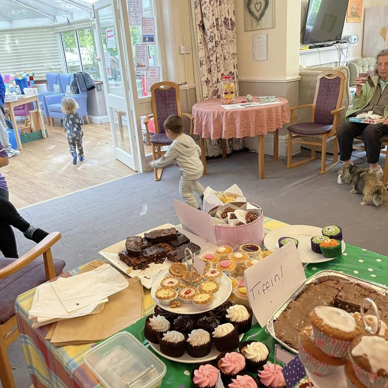macmillan afternoon tea at residential care home in sussex