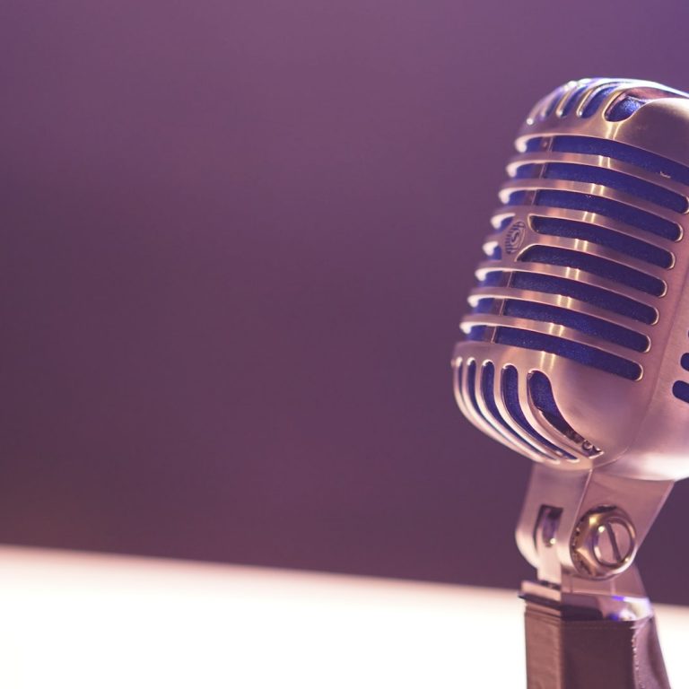 silver microphone